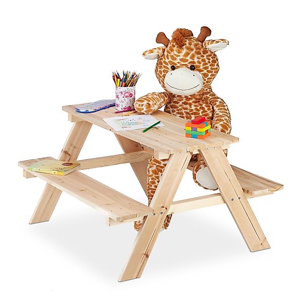 relaxdays Garten-Kindersitzgruppe Kindersitzgruppe Holz günstig online kaufen