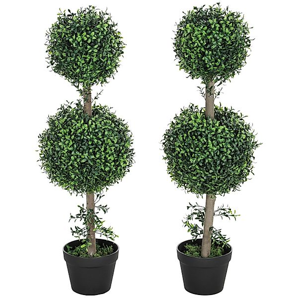 Kunstbaum Künstlicher Buchsbaum 2er-Set groß 91,6 günstig online kaufen