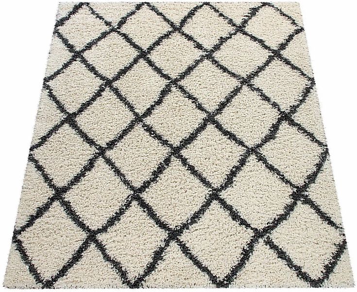 Paco Home Hochflor-Teppich "Kalmar 443" rechteckig 40 mm Höhe Scandi Design günstig online kaufen