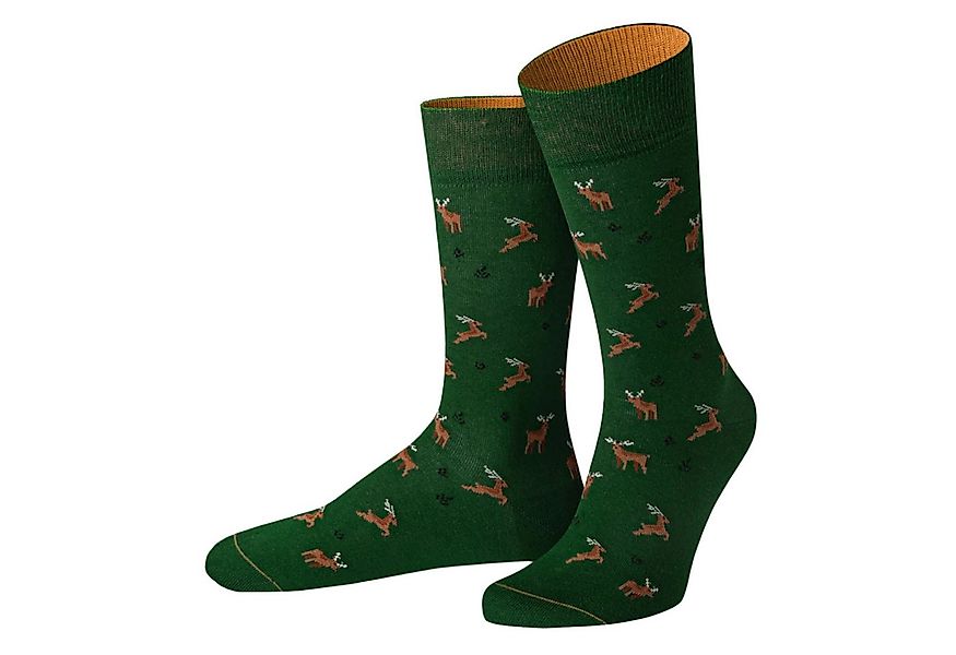 von Jungfeld Socken Icon mit Rentieren Baumwoll-Mischung 35-46 Unisex (1-Pa günstig online kaufen