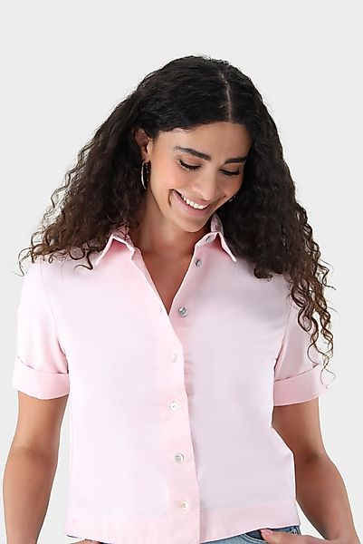 Kurzarm Hemdbluse aus Oxford günstig online kaufen