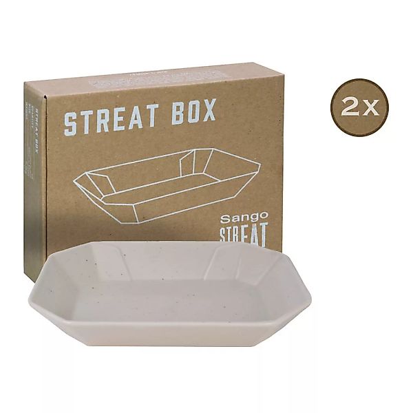 CreaTable Servierset Streat Box creme Steinzeug B/T: ca. 17x22 cm günstig online kaufen