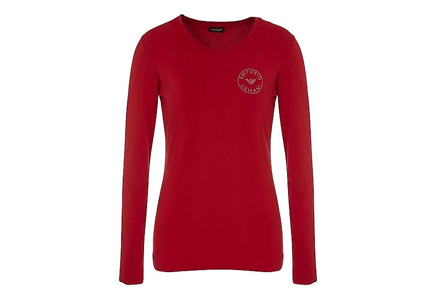 Emporio Armani T-Shirt L/S Round Neck mit Markenschriftzug und Markenlogo a günstig online kaufen