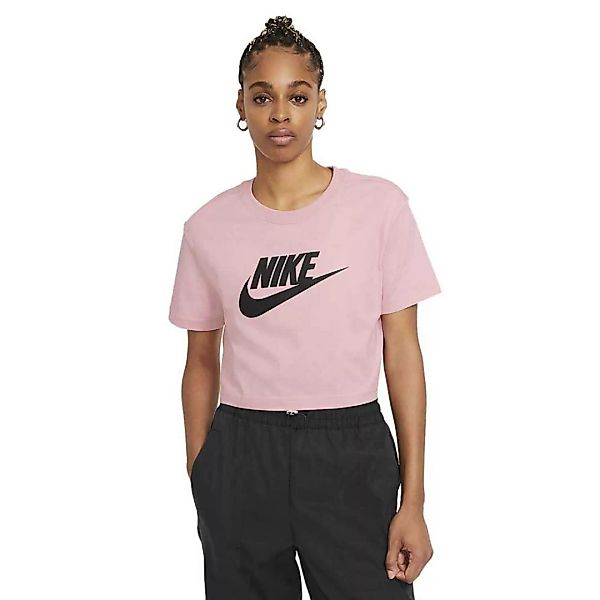 Nike Sportswear Essential Cropped Kurzarm T-shirt XS Pink Glaze / Black günstig online kaufen