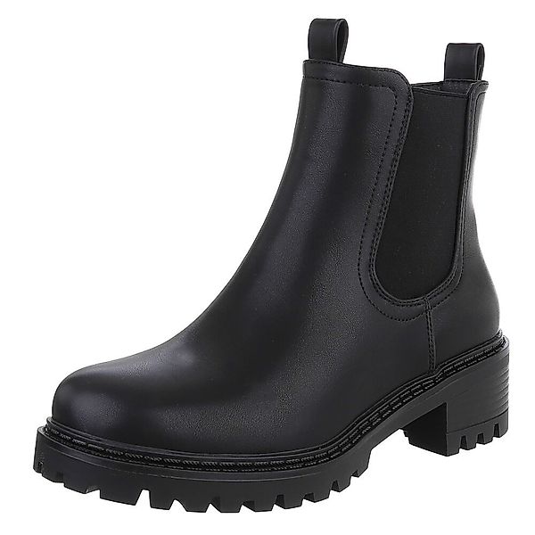 Ital-Design Elegante Damen Boots mit Blockabsatz günstig online kaufen
