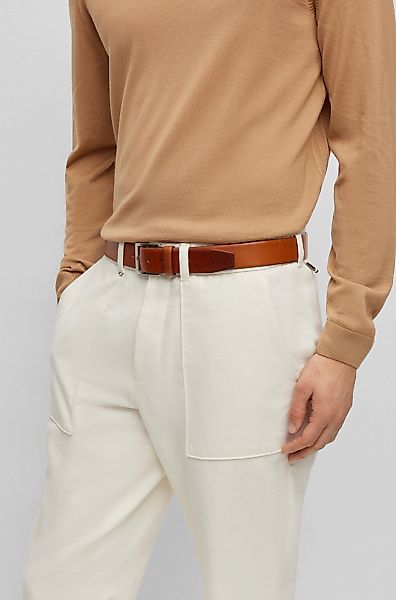 BOSS Ledergürtel mit eckiger Schließe und günstig online kaufen