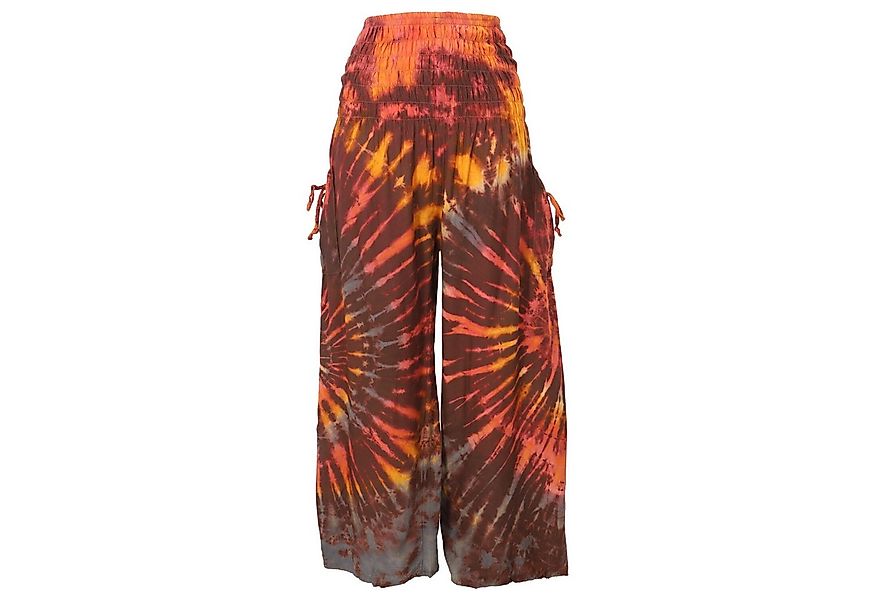 Guru-Shop Relaxhose Farbenfrohe Batikhose, Boho Palazzohose, weite.. altern günstig online kaufen