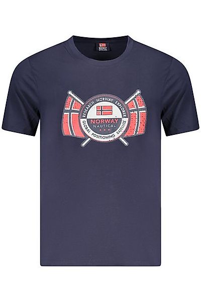 NORWAY 1963 T-Shirt Herren Kurzarmshirt Blau mit Rundhals & Druck – günstig online kaufen