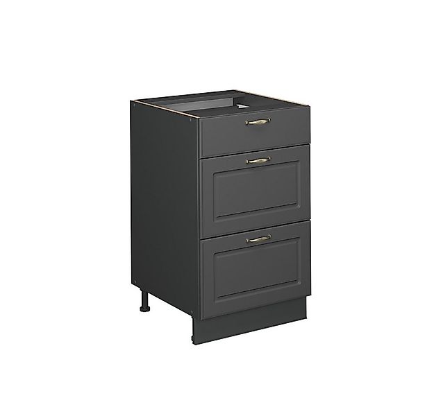 Vicco Unterschrank Fame-Line, Anthrazit-Gold Landhaus/Anthrazit, 50 cm ohne günstig online kaufen