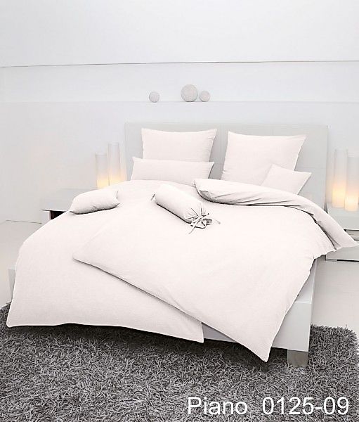 Janine Janine Mako-Soft-Seersucker Bettwäsche PIANO 0125 ecru Größe:  15x40 günstig online kaufen