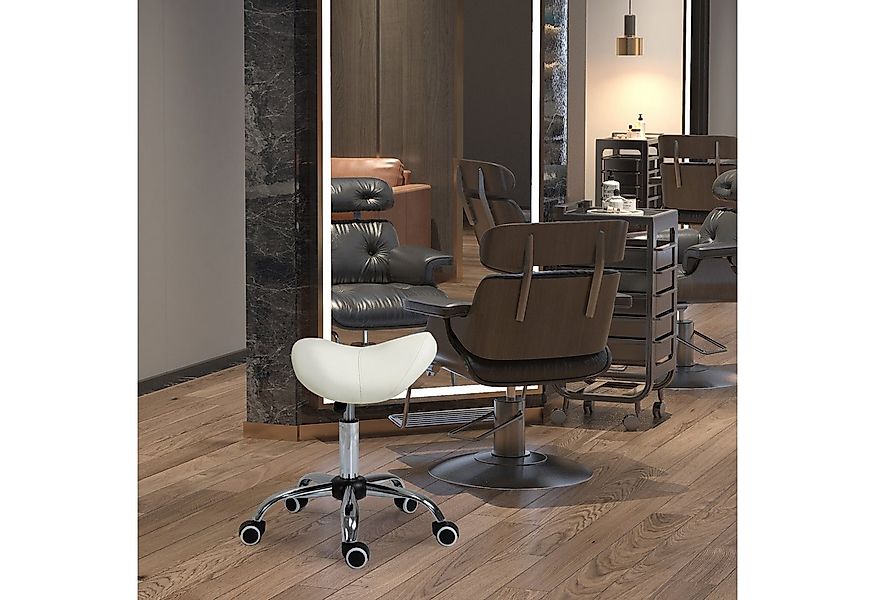 HOMCOM Rollsitz höhenverstellbarer Sattelhocker Drehstuhl Drehhocker (Kosme günstig online kaufen