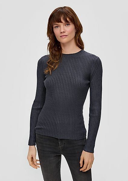 s.Oliver Longpullover Strickpullover Rippstrickpullover aus Viskosemix günstig online kaufen