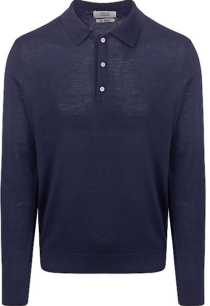 King Essentials The Robert Long Sleeve Poloshirt Merino Navy - Größe L günstig online kaufen