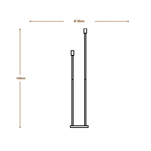 OSRAM Stehlampe DECOR STICK, dunkelgrau, Höhe 146 cm 2 x E27 günstig online kaufen