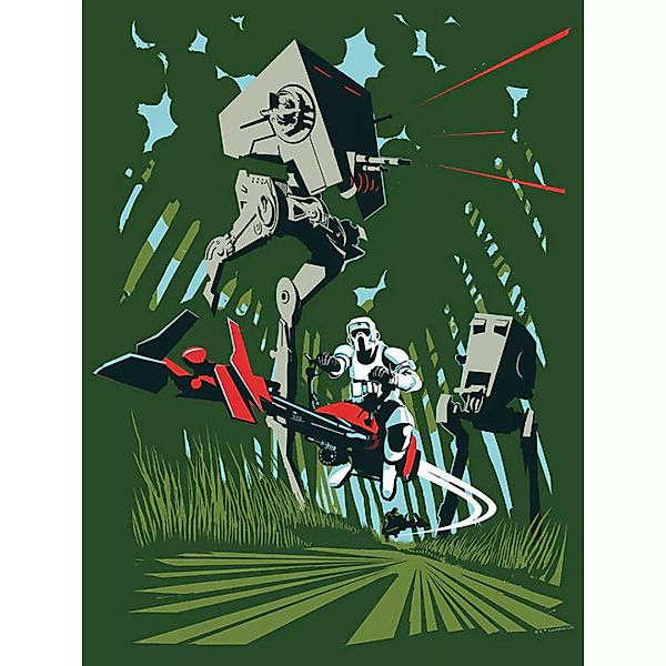 Komar Poster Star Wars Classic Vector Endor Star Wars B/L: ca. 30x40 cm günstig online kaufen