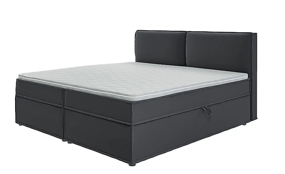 S-STYLE Boxbett mit Stauraum und Topper  H3 Uma ¦ grau ¦ Maße (cm): B: 200 günstig online kaufen