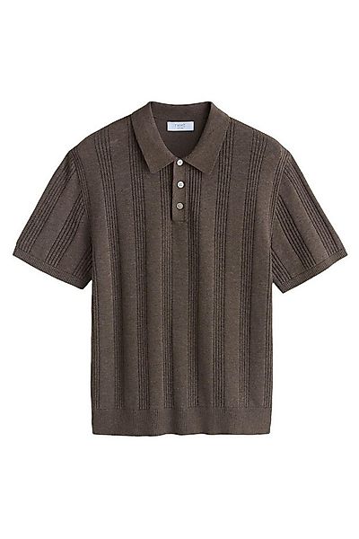Next Poloshirt Regular Fit Poloshirt aus Strick, Pointelle (1-tlg) günstig online kaufen