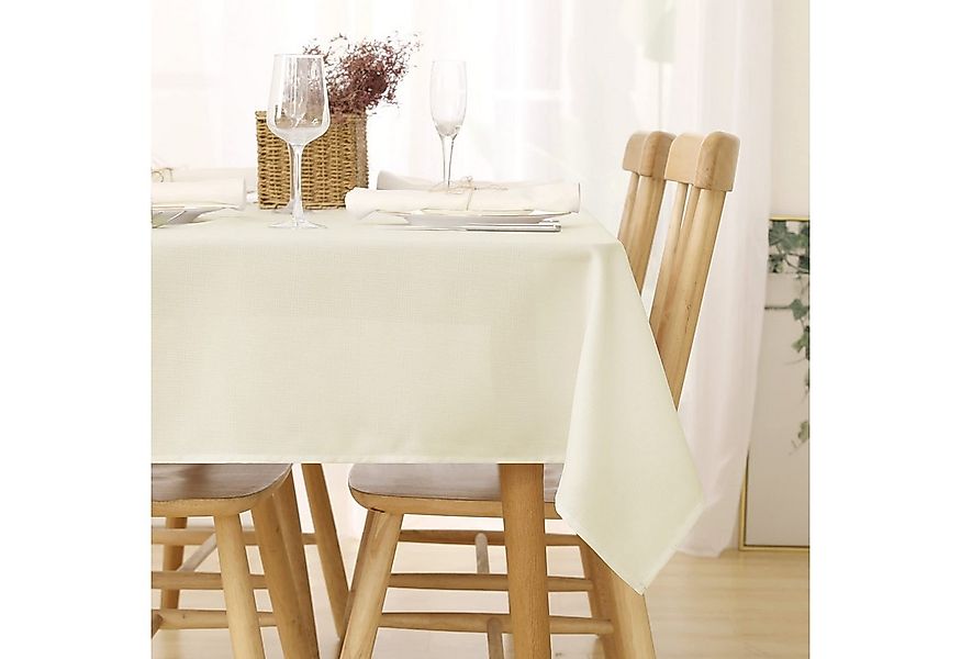 Deconovo Tischdecke Wasserabweisend Tischwäsche Lotuseffekt Tischtuch Leine günstig online kaufen