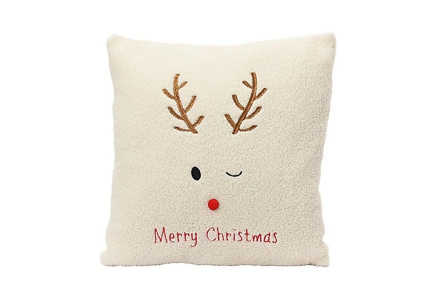 Kaemingk Dekokissen DASH, 45 x 45 cm, Weiß, Rot, Braun, Polyester, Kissenhü günstig online kaufen