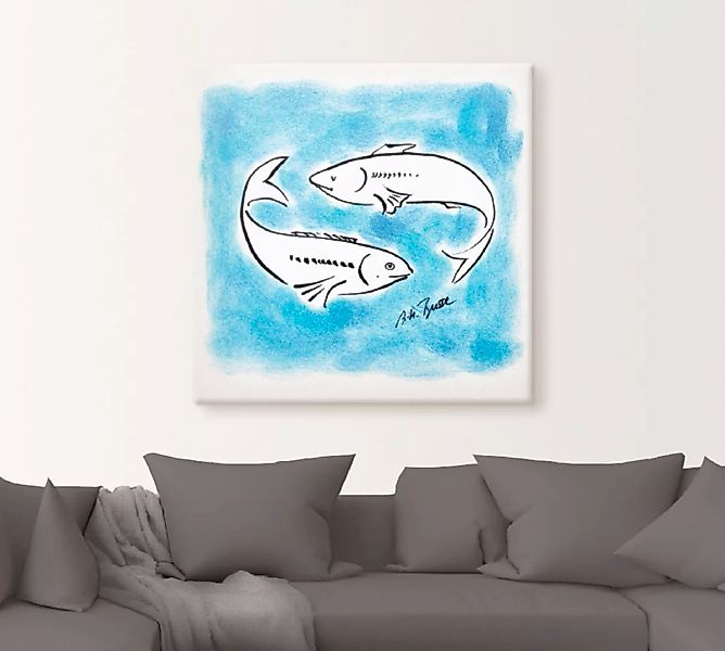 Artland Leinwandbild "Serie Sternzeichen Fische", Sternzeichen, (1 St.), au günstig online kaufen