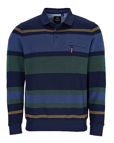 Hajo Sweatshirt Sweatshirt in Zweitonringel allover - stay fresh-Qualität günstig online kaufen