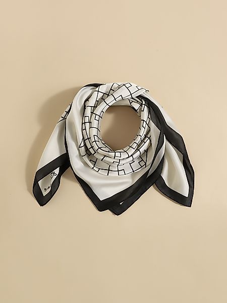 Quadratischer Schal mit geometrischem Muster günstig online kaufen