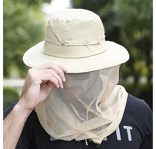 Coonoor Sonnenhut Safari Hut mit verstecktem Netz Mesh,Moskitonetz-Hut,Fisc günstig online kaufen