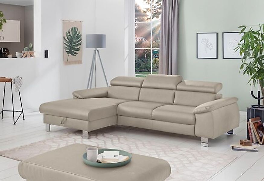 COTTA Ecksofa »Komaris L-Form, B: 244 cm« mit Kopfteilverstellung, optional günstig online kaufen