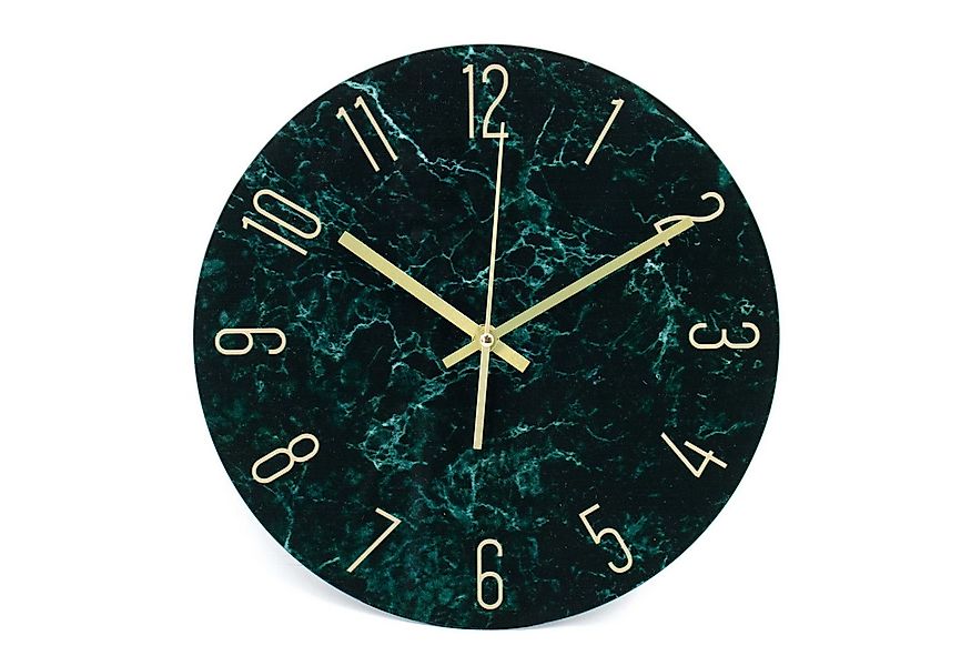 K&L Wall Art Wanduhr Steinoptik Glasuhr Analoge Wanduhr aus Glas Uhr Marmor günstig online kaufen