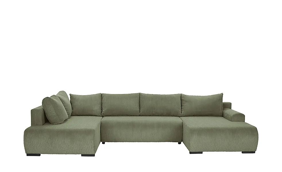 smart Wohnlandschaft  Nelly ¦ grün ¦ Maße (cm): B: 345 H: 85 T: 202.0 Polst günstig online kaufen