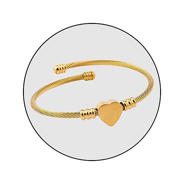 GOLDKLEIN Armreif Edelstahl Herz Schmuck Armkette günstig online kaufen