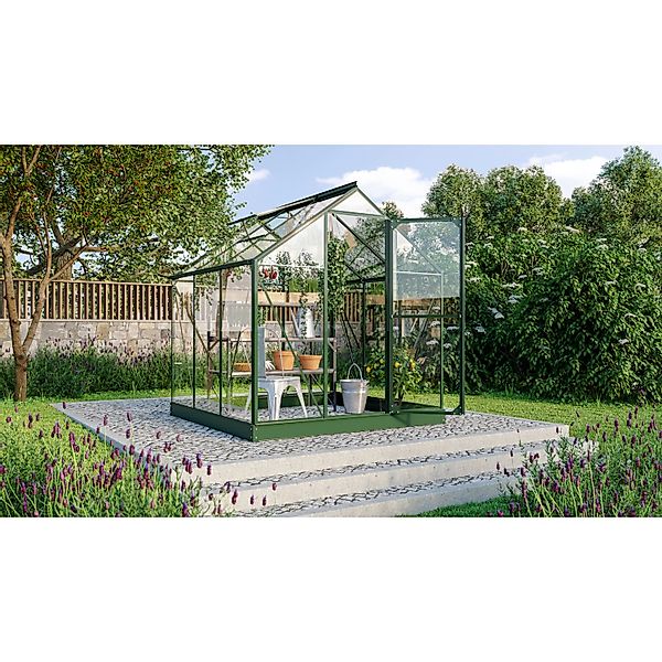 Vitavia Gewächshaus Triton 3800 Smaragd 3,8 m² inkl. Fundament günstig online kaufen