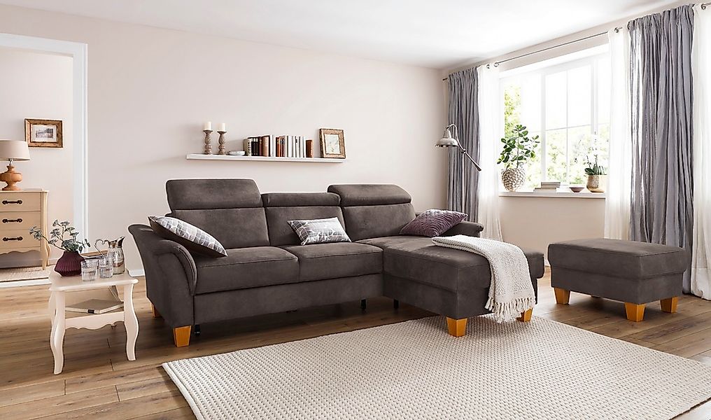 Home affaire Ecksofa »Conville L-Form«, Federkern, wahlweise mit Bettfunkti günstig online kaufen