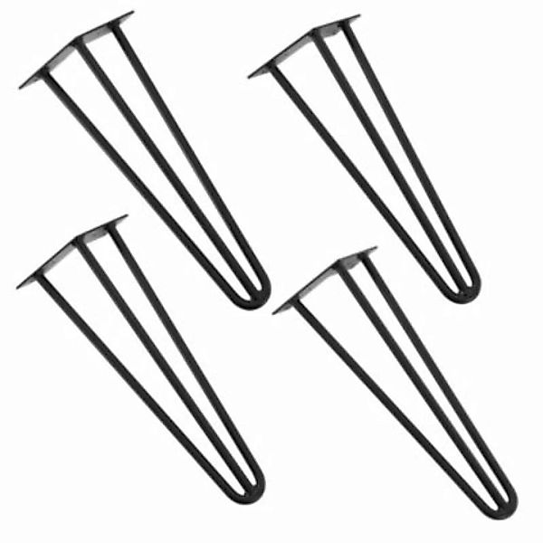 en.casa Hairpin Leg DIY Tischbein im 4er Set aus Stahl Haarnadelbeine Tisch günstig online kaufen
