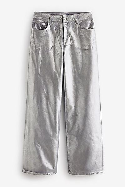 Next Weite Jeans Metallic-Jeans mit weitem Bein (1-tlg) günstig online kaufen