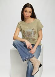 QS Kurzarmshirt T-Shirt Oversize-Shirt in gewaschener günstig online kaufen