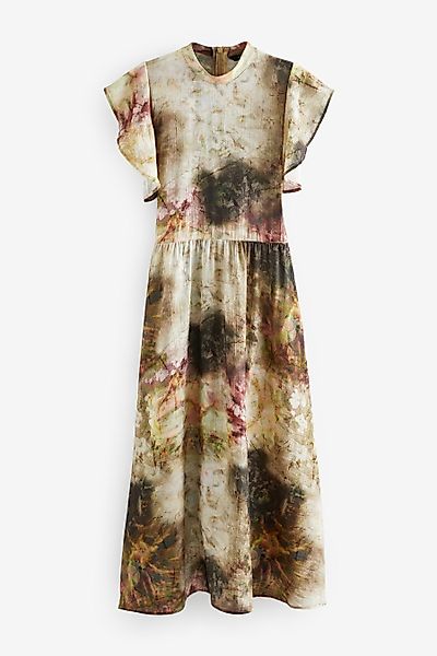 Next Midikleid Hochgeschlossenes Midikleid mit Flatterärmeln günstig online kaufen