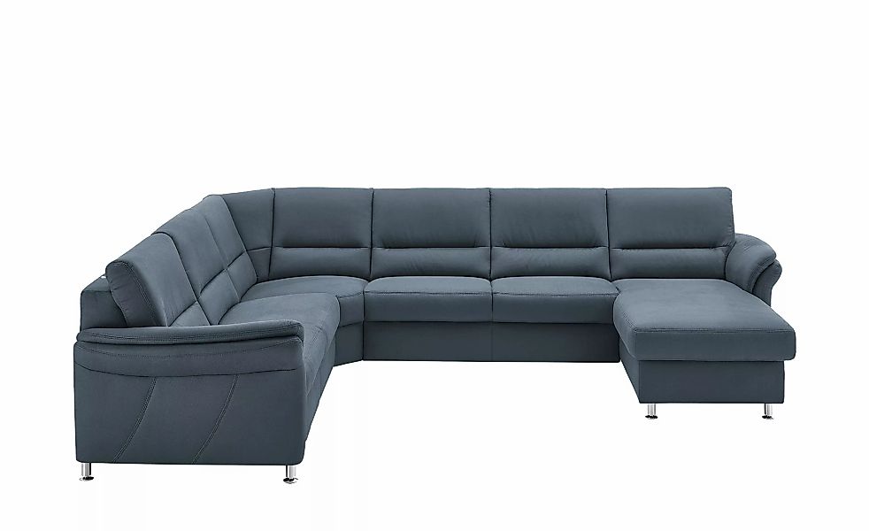 meinSofa Wohnlandschaft mit Boxspringpolsterung  Donald ¦ blau ¦ Maße (cm): günstig online kaufen