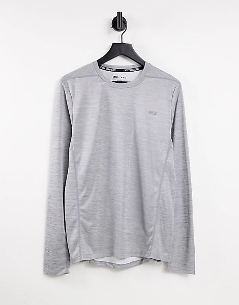 ASOS 4505 – Training – Langärmliges Shirt aus unebenem Jersey-Grau günstig online kaufen