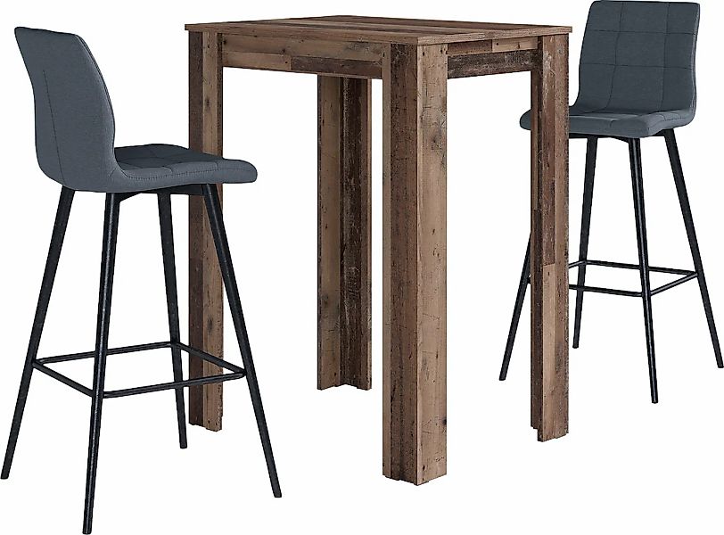 byLIVING Bargruppe "Essgruppe Nele, Stühle Simone" Set, Tisch mit Barhocker günstig online kaufen