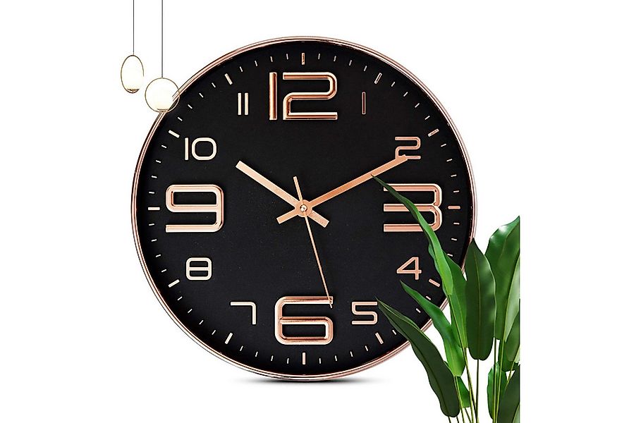 REDOM Wanduhr 30 cm leise Quarzuhr Design Uhr ohne Ticken (Dekorative Desig günstig online kaufen