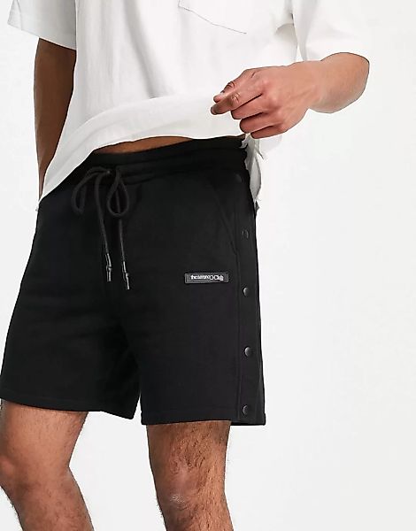 The Couture Club – Jersey-Shorts in Schwarz mit Druckknöpfen günstig online kaufen