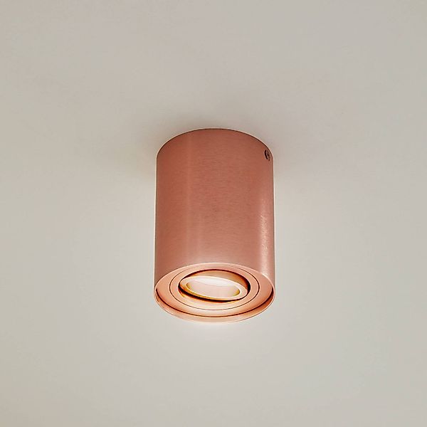 Arcchio Deckenspot Jolina, rund, kupfer, 13 cm, Metall günstig online kaufen