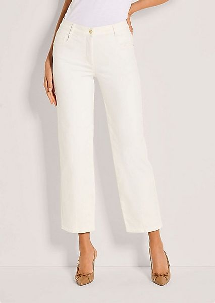 MADELEINE Gerade Jeans Baumwollhose mit Saumabnähern 5-Pocket-Hose mit Form günstig online kaufen