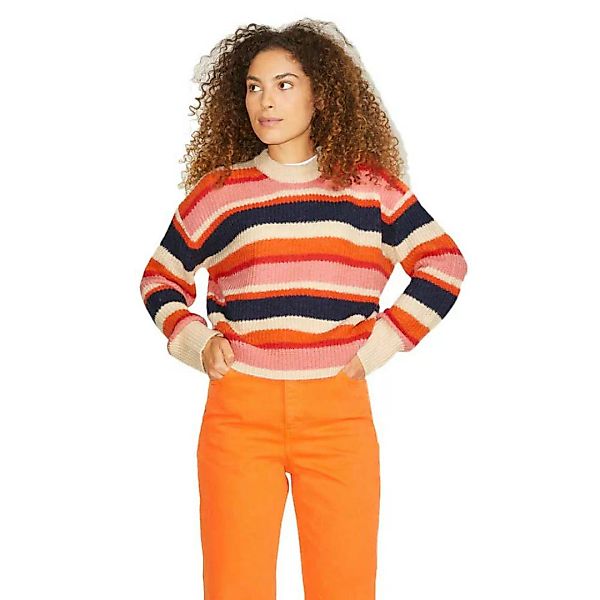 Jjxx Ember Fluffy Stripe Rundhalsausschnitt Sweater S Navy Blazer / Stripes günstig online kaufen