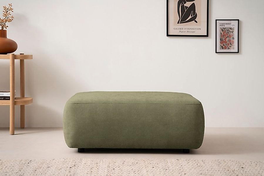 INOSIGN Polsterhocker "Torge, Hocker in Cord, Samtvelours oder Struktur", p günstig online kaufen