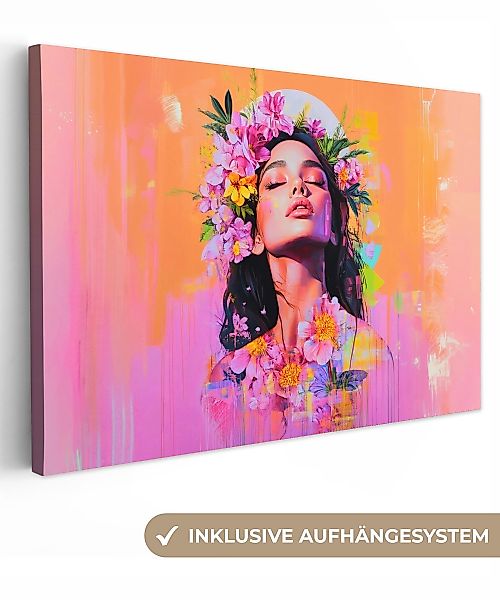OneMillionCanvasses® Leinwandbild Porträt - Blumenkrone - günstig online kaufen