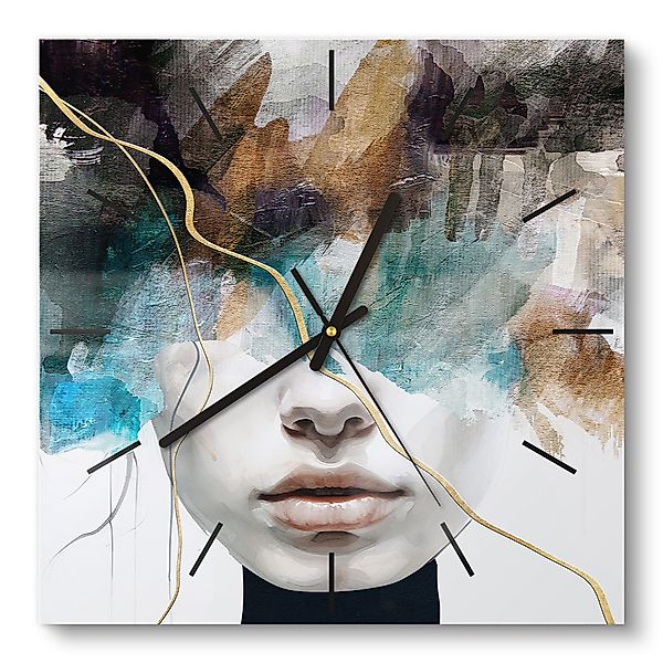 DEQORI Wanduhr 'Gefühlswirbel' (Glas Glasuhr modern günstig online kaufen