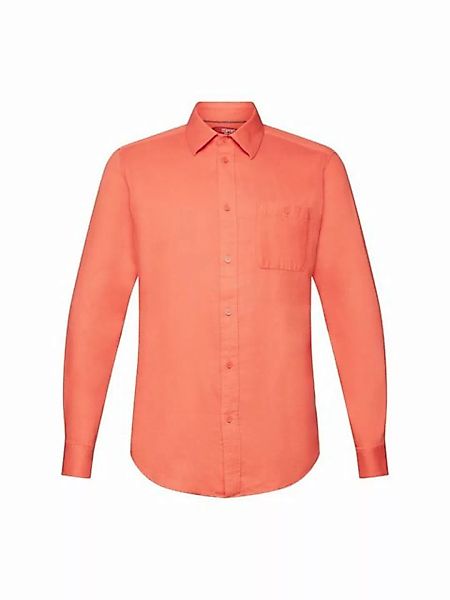 Esprit Langarmhemd Schmales, strukturiertes Hemd, 100 % Baumwolle günstig online kaufen