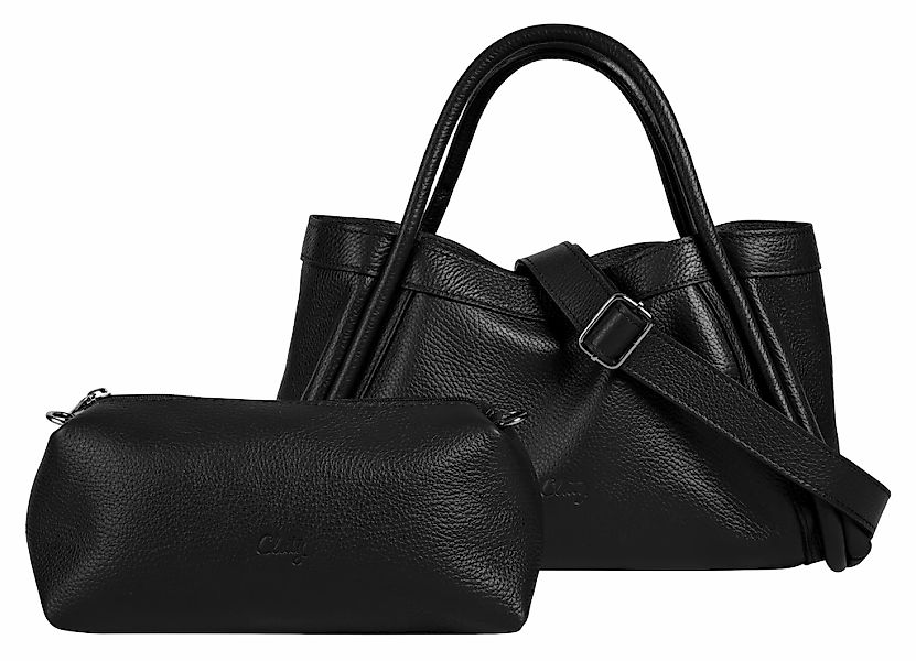 Cluty Henkeltasche "2 in 1", echt Leder, Made in Italy günstig online kaufen